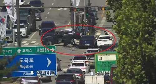 사고 현장.<서울 TOPIS 캡처, 연합뉴스>